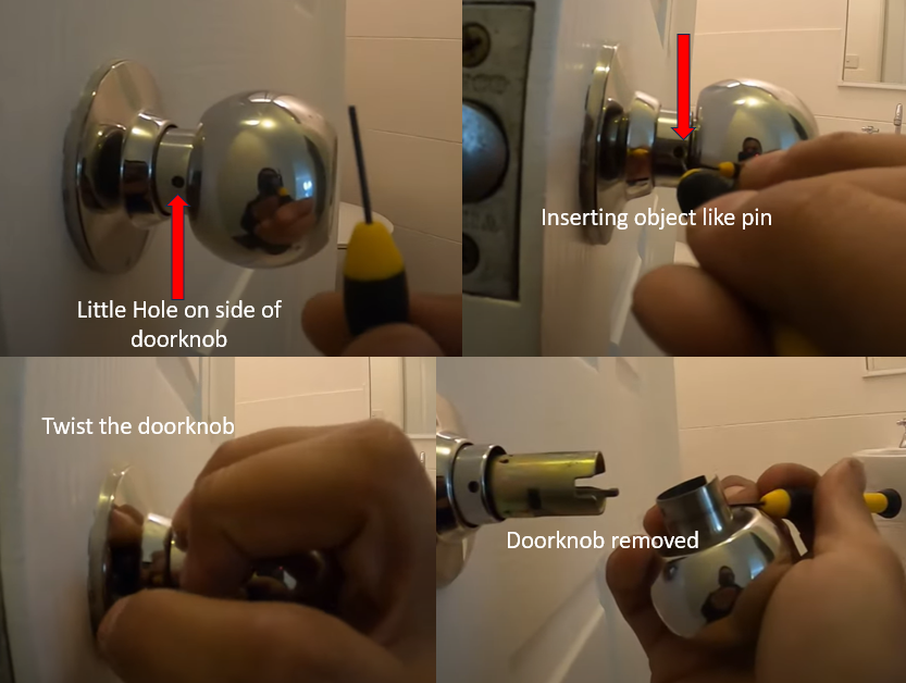 What is the little hole on the side of my door knob for?